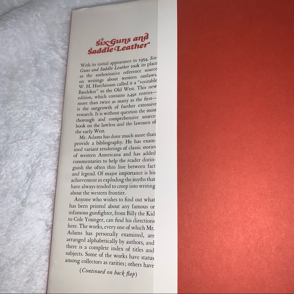 Six-Guns and Saddle Leather by Ramon F. Adams New Edition, revised 1969 book - Picture 4 of 16